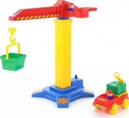 Építődarus készlet + kisautó