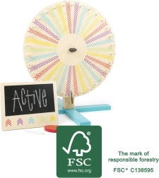 SMALL FOOT Active fa szerencsekerék iskolai táblával