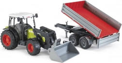 Bruder traktor CLAAS Nectis 267F elülső rakodóval és billenő pótkocsival