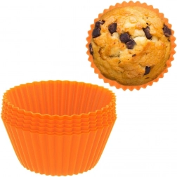 Narancssárga szilikon muffin formák 5,5 cm, 6 darabos készlet