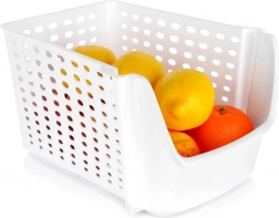 Fehér perforált gyümölcs- és zöldségtartó kosár 29 × 21 × 16 cm