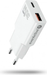 everActive GaN ultraslim 30 W hálózati töltő USB‑A és USB‑C porttal