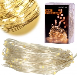 Dekoratív LED drótos fényfüzér 5 m, 50 LED – Meleg