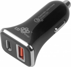 USB‑A + USB‑C autós töltő gyorstöltéssel