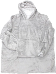 Meleg kapucnis takaró szürke