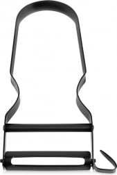 Rozsdamentes acél zöldség- és gyümölcshámozó, fekete, 11,5 cm