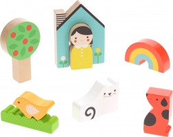 Petit Collage Fa Építőjáték Házikó