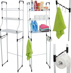 Fürdőszobai polc rendszerezővel és három polccal