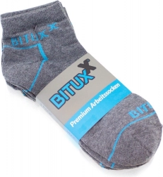 Munkára és sporthoz való bokazokni, szürke, 12 pár (méret 39–50)