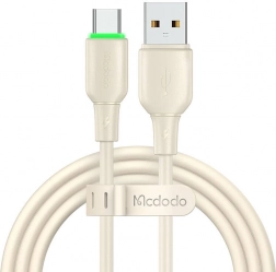 USB‑C kábel Mcdodo LED diódával 1,2 m, bézs