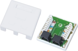 Fali UTP Cat.5e aljzat, 2x RJ45