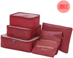 Utazási rendszerező készlet bőröndhöz és szekrényhez – világos rózsaszín