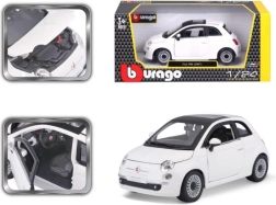 Bburago Fiat 500 modell autó 1:24 fehér
