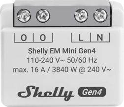 Shelly EM Mini Gen4 energiafogyasztás-mérő Wi‑Fi és Matter támogatással