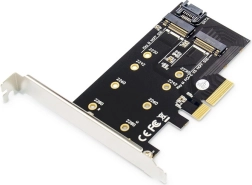 PCIe adapter M.2 NGFF/NVMe SSD-hez SATA és NVME számára