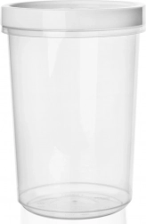 Kerek élelmiszer-tartály tömítéssel, csavaros fedél 1,6 l