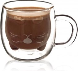 Duplafalú termos pohár cica mintával 270 ml