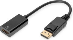 Aktív DisplayPort – HDMI adapter, 0,2 m, 4K UHD, fekete