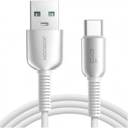Joyroom USB-A–USB-C kábel 3A, fonott, 1,2 m, szürke