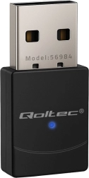 Qoltec vezeték nélküli mini Wi‑Fi 6 adapter Bluetooth 5.4‑gyel, USB