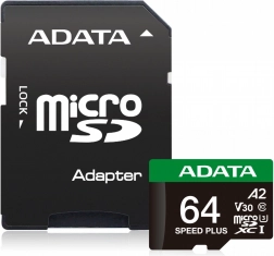 Memóriakártya microSD Speed Plus 64GB UHS1 U3 V30 A2 160/140 MB/s