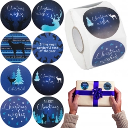 Karácsonyi matricák tekercsen 500 darab