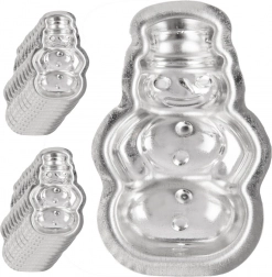 Acél süteményformák készlete – hóember, 20 db