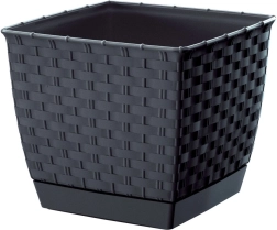 Ratolla Square antracitszürke virágcserép, 22 cm