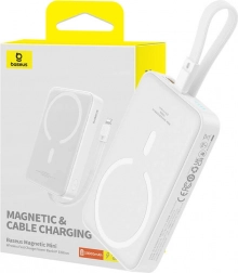 BASEUS Magnetic Mini 10000 mAh mágneses powerbank MagSafe és 20 W gyors töltéssel (fehér)
