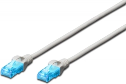 Patch kábel RJ45-RJ45 kat.5e U/UTP AWG 26/7 PVC 0,25m szürke
