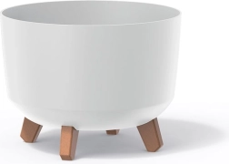 Gracia virágtartó 33,9 cm, fehér, lábakkal