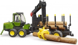 Bruder John Deere 1210E fakitermelő szállító daruval 1:16