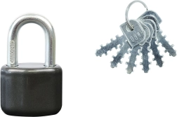 Lakattest kivehető HARDENED kengyellel, 6 kulccsal, antracit