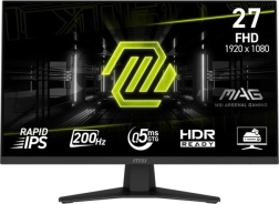 27" MSI MAG 274F monitor, FHD, 200 Hz, sík, fekete