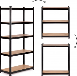 Fém állvány 5 polccal garázs és pince számára