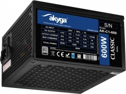 Akyga AK-C1-600 ATX 600 W Classic tápegység 80 PLUS minősítéssel