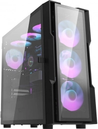 Számítógépház RGB világítással Darkflash