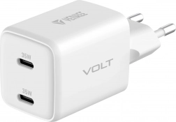USB C töltő dual 35W VOLT GaN fehér