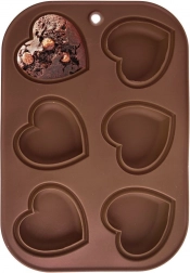 Szilikon muffinforma szíves, 6 db – ORION