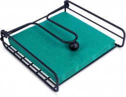 Fém szalvétatartó nyomórudazattal 19 × 19,5 cm – fekete