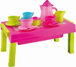 Androni kávés készlet összehajtható asztalkával 2 az 1-ben – 17 darab