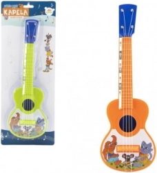 Műanyag ukulele állatmintával, 40 cm, pengetővel