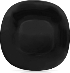 LUNA üveg desszerttányér 20,5 × 20,5 cm fekete