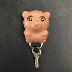 Kulcstartó fogas – barna medve