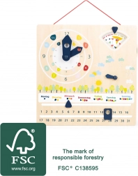 SMALL FOOT didaktikus naptár órával