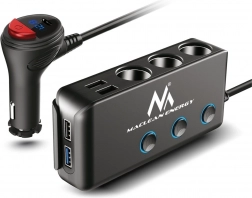 Autós elosztó adapter gyorstöltés funkcióval