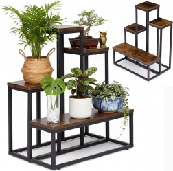 ModernHome loft virágtartó állvány 4 polccal