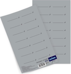 Grey fűszercímkék – szürke, téglalap alakú, üres, 28 db, CZ/SK