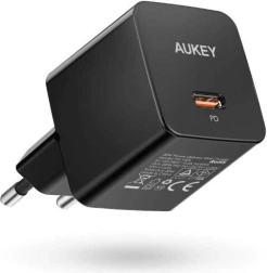 Fekete Mini Töltő Aukey USB-C 20W Power Delivery