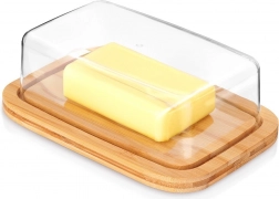 Bambusz vajtartó átlátszó fedéllel